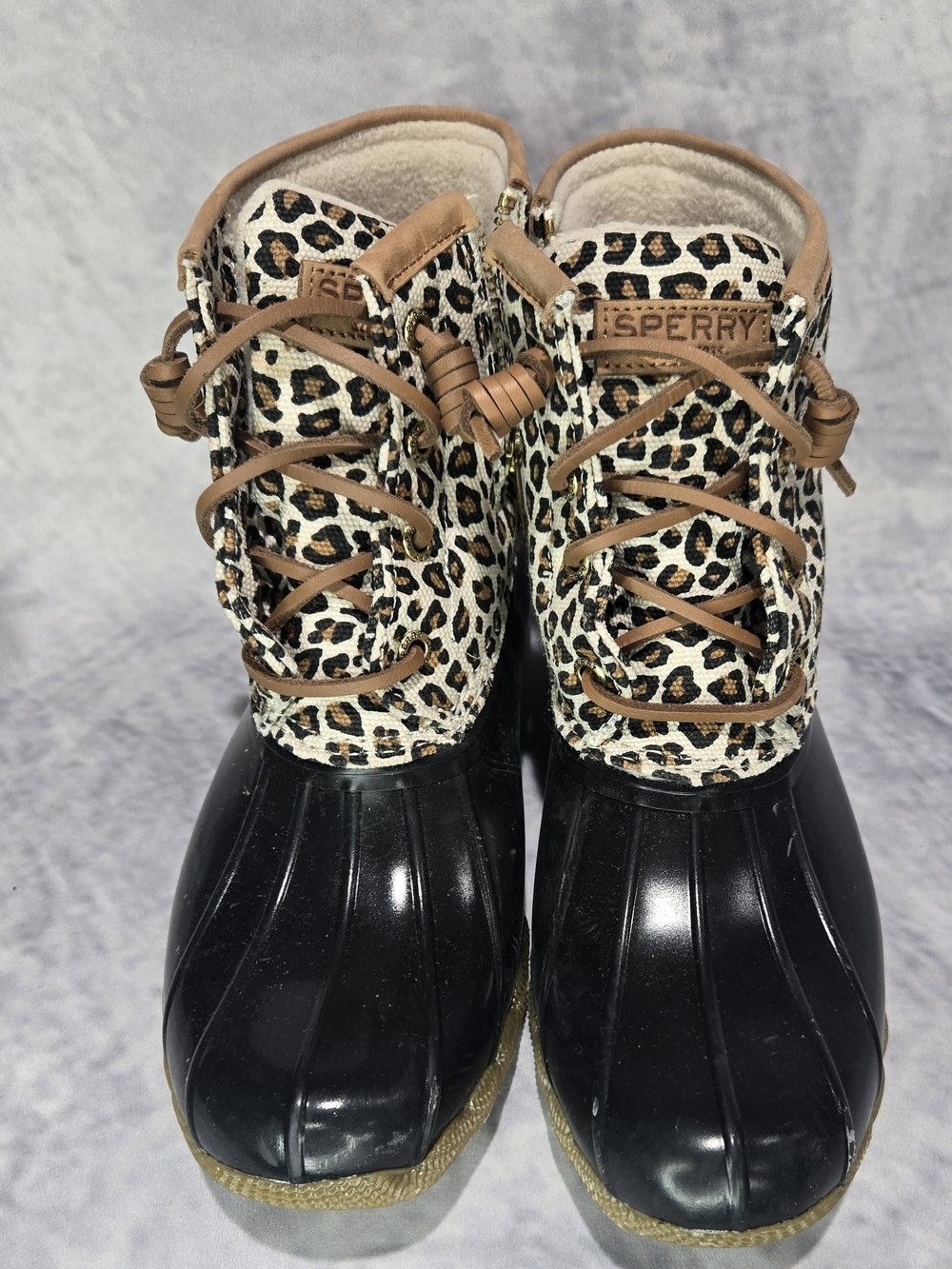 Sperry Women's Saltwater Rain Boots in Animal Print